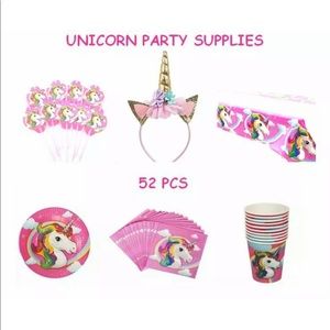 Unicorn Theme Birthday party supplies set